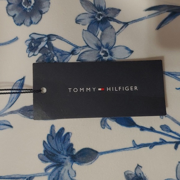 Tommy Hilfiger Blue/white dress flowers Size 10 - Picture 4 of 5